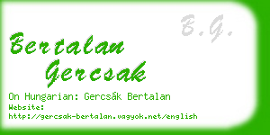 bertalan gercsak business card